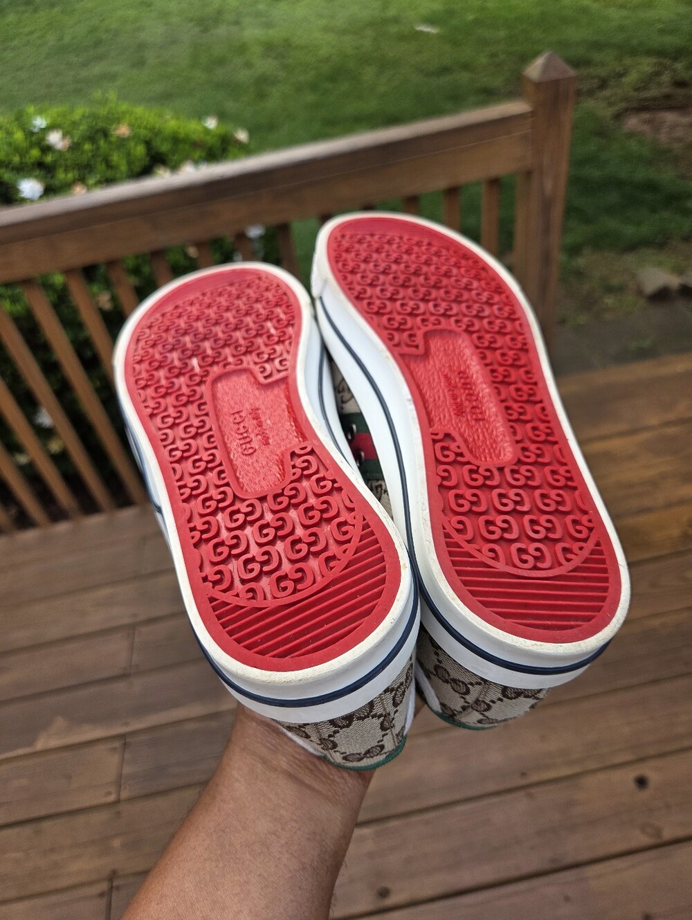 GUCCI 1977 Canvas Sneaker (Men's Size 8/Fits Like a US Size 9) - Worn Once - Picture 13 of 16